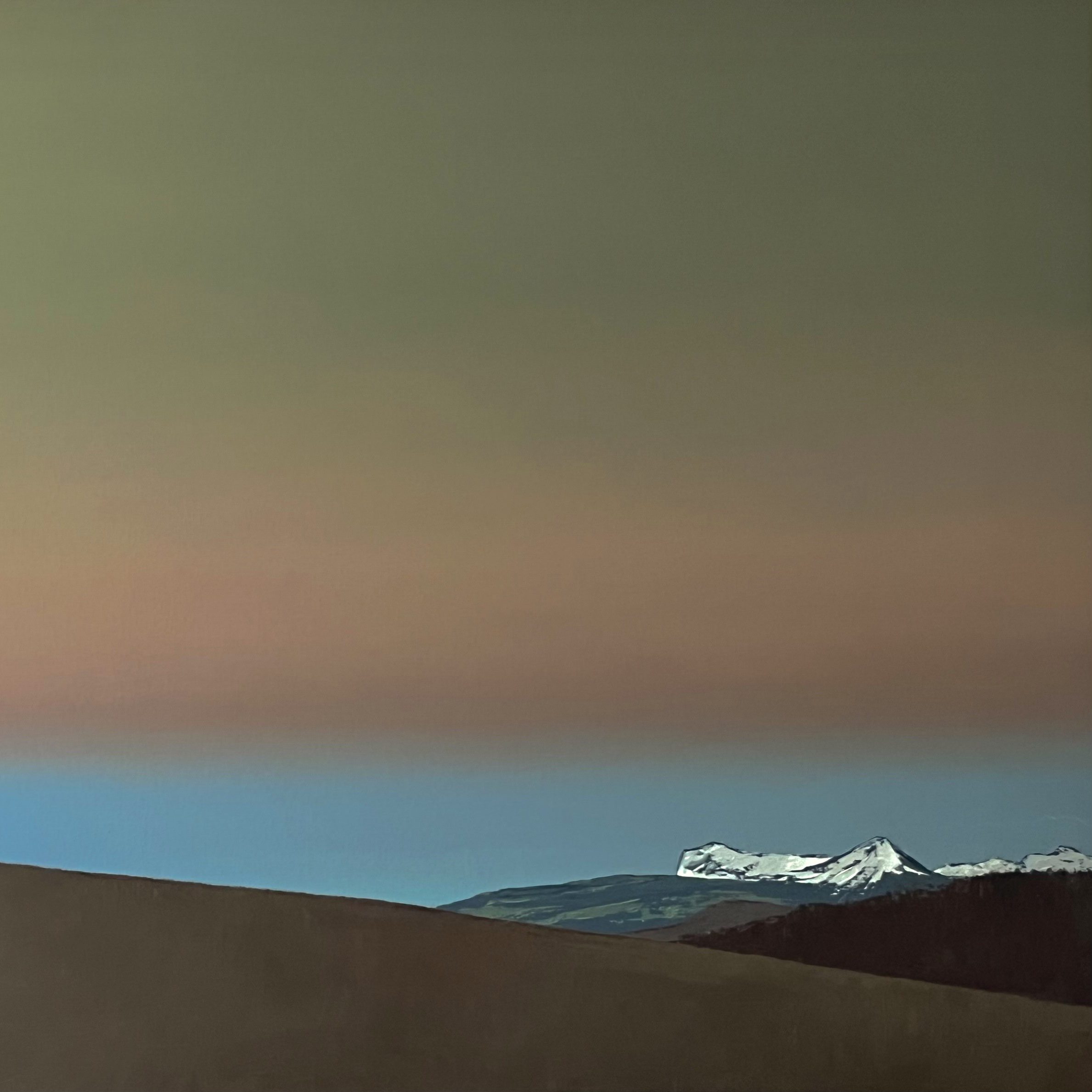 Montagnes fribourgeoises, huile sur toile de lin, 100x150cm, 2024