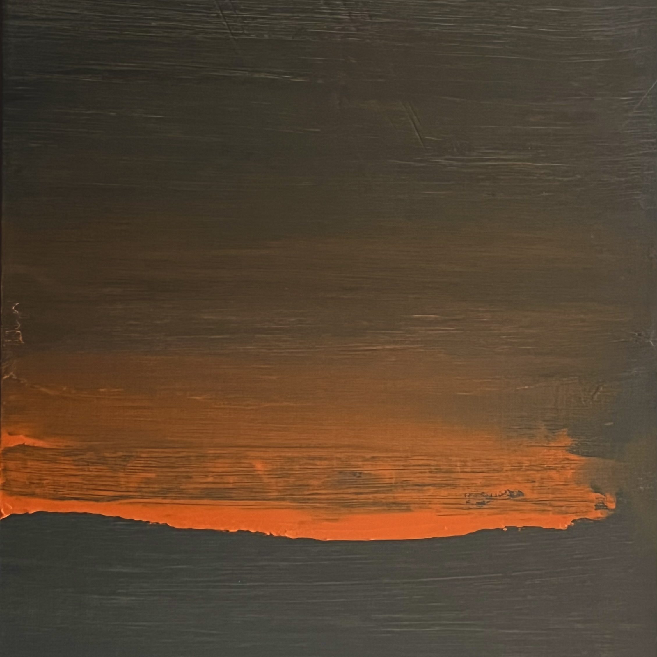 En feu, huile sur toile de lin, 46x38cm, 2025