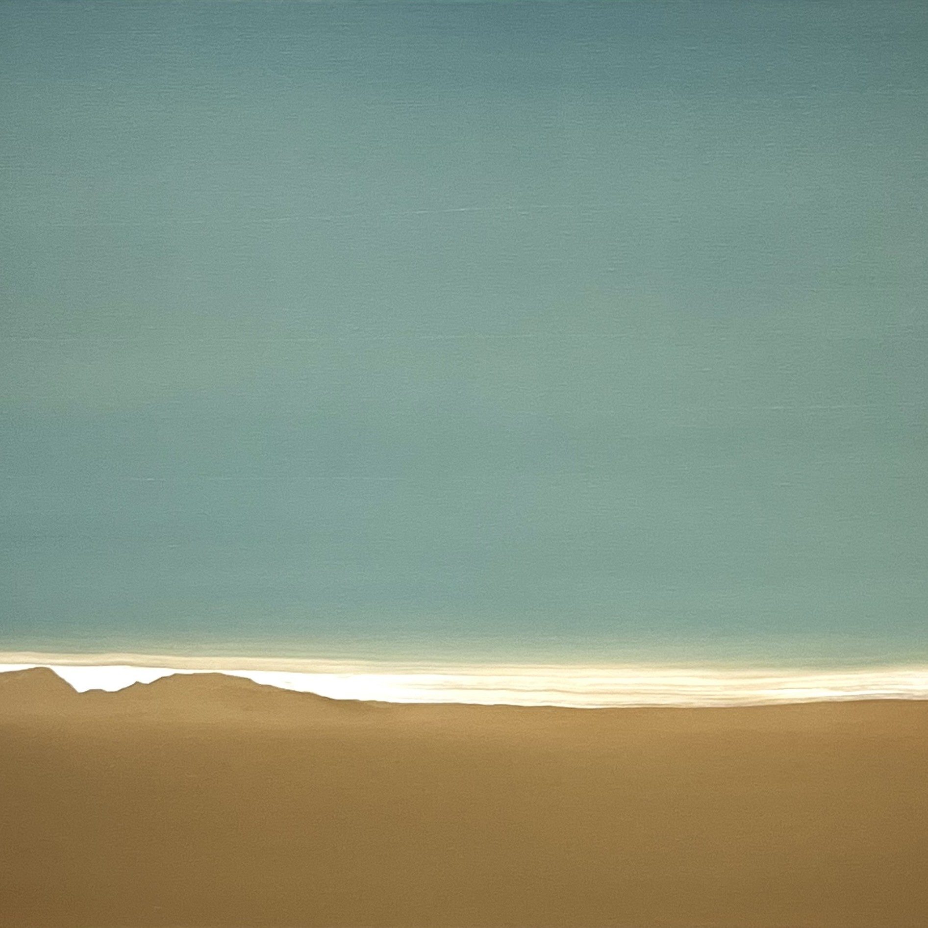 Grand paysage Bleu/Ocre, huile sur toile de lin, 100x150cm, 2026